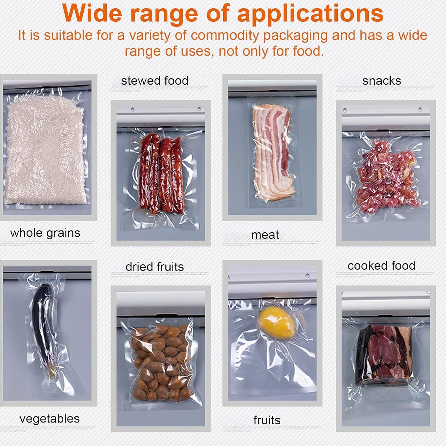 Vacuum Sealer Machine with 10 Bags, Automatic Hands-Free, Smart Food Preservation (1 Set) Vacuum Sealer Machine with 10 Bags, Automatic Hands-Free, Smart Food Preservation (1 Set)
